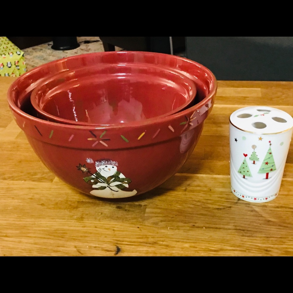 Tracy Porter, Ceramic Bowl Christmas set W bonus